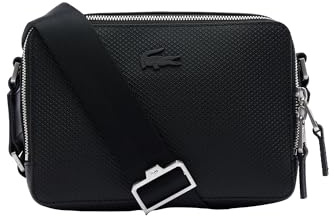 Lacoste Reporter Tasche aus Leder für Herren, Schwarz, Einheitsgröße, Schwarz, Talla única, Reporter Bag