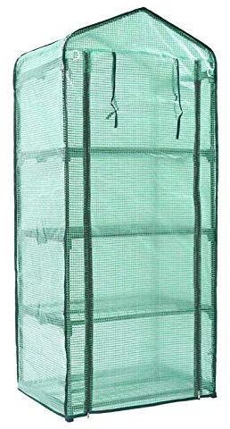 serra da giardino a 4 livelli, copertura portatile per serra da giardino, 4 ripiani, per coltivare le proprie piante, copertura di ricambio rinforzata (senza supporto in ferro)