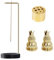 Brûleur d'Encens en Bois avec 2 Bâtons - Porte-Encens Rond pour Usage Domestique