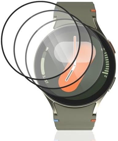 Teenrpov 3 Pièces Protection pour Samsung Galaxy Watch 7 44mm Protection Écran Film [Pas Verre Trempé], HD/Anti-Rayures Protection Écran pour Samsung Galaxy Watch 7 44mm.