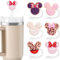 yomanta 6pcs Straw Cover for Stanley Cup for 10mm Dust-Proof Silicone Stanley Straw Topper Accessories, Reusable Straws Cover for Stanley 40/30 Oz Tumbler - Pink Mice