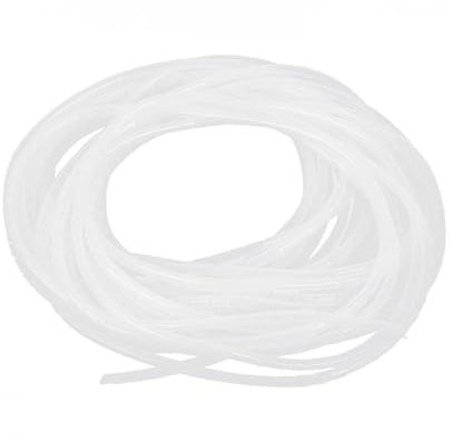 Banda Enrollable en Espiral, 8 mm de diámetro, 10 m de Longitud, Color Blanco; Ideal para organizar y Proteger Cables eléctricos y de Audio.