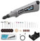 Bucasso Variable Speed Rotary Tool Kit with 2.0 universal chuck from 1/50'' to 1/8'', Cordless Rotary Tool with LED Light, Multi-Purpose Power Tool for Sanding, Polishing, Drilling, DIY Crafts
