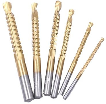 Generisch Bohrerset,Zubehör für Elektrowerkzeuge,hochfester Exzenterbohrer,3,10 mm,titanbeschichtetes -Bohrerset,Seitenschneidbohrer für Holz Metall (Gold,8mm)