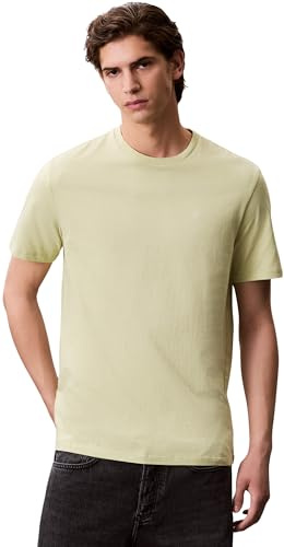 Calvin Klein Jeans Herren SS Smooth CTTN Solid CREWNK Tee LV040HM265 Tees, Beige (Winter Pear), M, Beige (Winterbirne), M