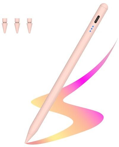 Pencil 1. Generation für iPad 2025-2018, KIROSA Stift für Grafiktabletts mit Handfläche Ablehnung & Neigungssensitiv Zubehör für Tablets , Pencil für iPad 6-11,Air 3-5/M2/M3,Pro 11/12.9/13M4, Min5-6