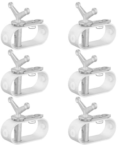 CHEUKYIU 6 Stück Spannschloss für Seil Poolabdeckung, Drahtseilspanner, Silber Spanner Drahtseil, Seilspanner für Winter Pool Poolplanen Befestigung Poolabdeckung Winter Zubehör (80 x 24 x 66mm)