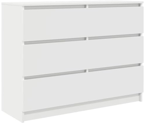 vidaXL sideboard/buffet/cupboard - white engineered wood 100x35x76 cm - ample storage for kitchen/bathroom/living room