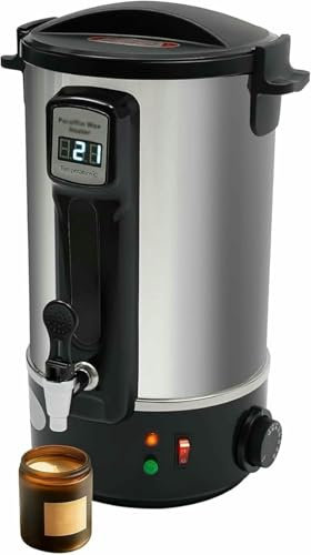 AFLEPCBRQ Sciogli Cera Elettrico per Candele, 8-35L Grande pentola elettrica for Fusione della Cera, Macchina for la Fabbricazione di Candele Commerciali con Controllo della Temperatura(30L)