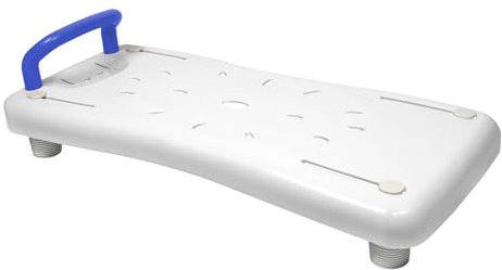 VANCHEMO Badewannensitz, Badewannenbrett Badewannen Einstiegshilfe, Einstellbar Plastik Sitz Bath Erwachsene, Duschbrett für Senioren, Badewanne mit Seifenablage, Blau, Ohne Drehbarer Sitz