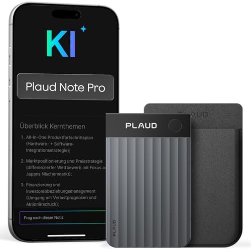 Plaud Note Pro Enregistreur Vocal IA Dictaphone avec Transcription Noir