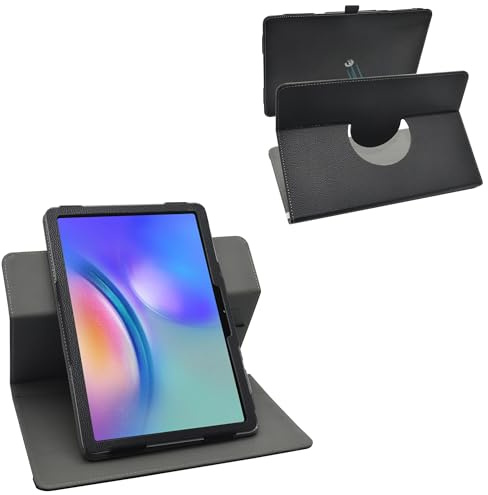 LiuShan Étui Rotatif à 360° + Housse Amovible Coque pour Logicom Tab XXL 14/WITECOR A14/MAXLEGEN M14/MAXLEGEN M40/PIXPEAK L211-EEA/RUSHAR A14/Byxsb G140L 14 Pouces Tablette,Noir