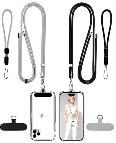 Acual 2 Pack Phone Lanyard Crossbody with Wrist Strap