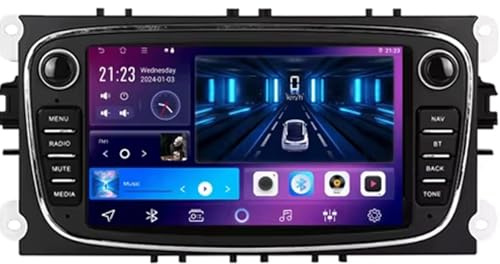2 DIN Radio para Ford Focus 2 S-MAX Mondeo Mk4 9 9 Inches Android 15 Android Auto FM Am Bluetooth USB para, 4 Core 2G+64G