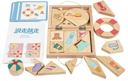Pegciuho Holzfiguren, Formen Zuordnungsspiel, Kreativitätsspiele mit Formen, Lern Und Entwicklungsaktivitäten für