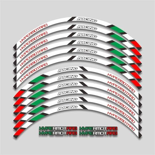 Adesivo Moto Racing Rim Stripe Decorazione Decalcomania Per DUCATI Per HYPERMOTARD 939 821 796 950 1100(Style 15)