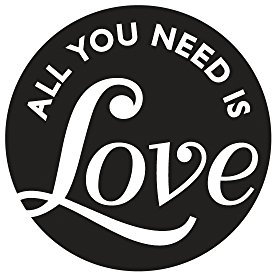 Rayher 34310000 Labels GB All you need is Love, 45mm ø, SB-Btl 1Stück