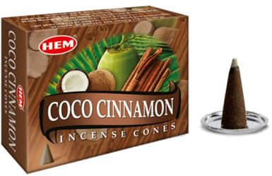 HEM Räucherkegel Incense Cones Coco Cinnamon Kokos Zimt 12x10 Stück=120