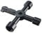 4 Way Radiator Bleed Key | Electric & Gas Meter Utilities Key | Black Easy Grip | Multi Functional Key