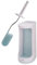 Joseph Joseph Flex Plus - Smart Hygienic Silicone Toilet Brush with Storage Bay Caddy, flexible, anti-drip, anti-clog deep clean head - Blue/White, X-Large