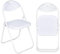 Nyxi Folding Chair Padded Paris Faux Leather Chair Home Office Dining (1 X Chair, White)