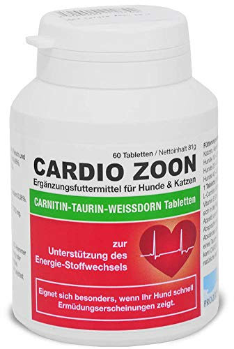Dr. Peter Conrad e. K CARDIO ZOON | 60 Tabletten | Diät-Ergänzungsfuttermittel für Hunde und Katzen | Mit Weißdorn-Pulver