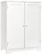 Mondeer - Meuble de Salle de Bain - Meuble de Rangement Buffet avec 180° 2 Portes et 3 Étagères Moderne MDF Peinture 60x30x80cm, pour Salle à Bain Salon Chambre Entrée Cuisine, Blanc H1071BC01WT