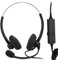 Mugast Casque Micro Téléphonique Filaire RJ11 avec Tête en Cristal - Ecouteur Filaire avec Suppression du Bruit - Microphone HD Stéréo - Pour Centre d'Appel/Bureau