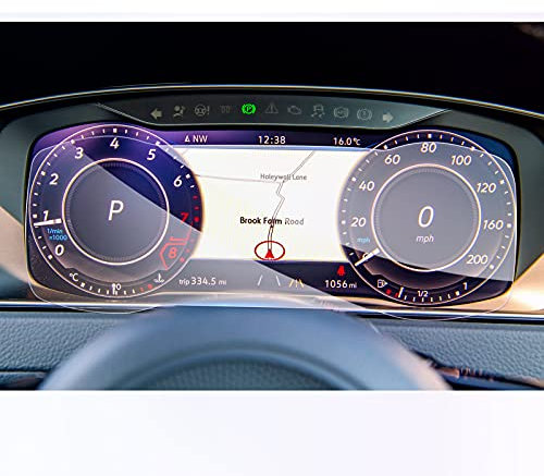 GAFAT V*W Golf 7 GTI GTE GTD Golf R Facelift Variant 2016 – 2019 12,3 pulgadas, tablero de instrumentos, lámina protectora de pantalla de cristal blindado para coche, 9H antiarañazos