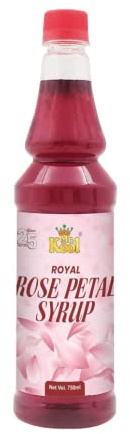 Mr. Kool Rose Petal Syrup 750 ml Falooda Syrup Gluten Free Rose Syrup 100% Vegan Low Fat A Perfect Drink For House Parties, Picnics, Everyone's Delight Sharbat Syrup