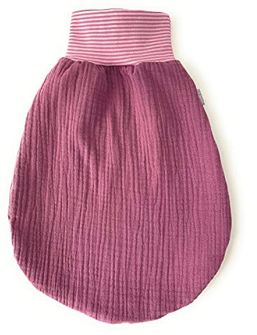 Lilakind“ Baby Musselin Strampelsack | Kleinkind Musselin Schlafsack | Made in Germany Beere Gefüttert Gr. XL