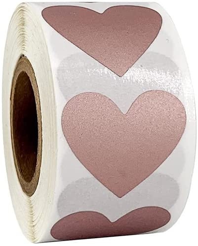 TIECHUI Rubbellos Herzen 300 Rosegold Rubbel Etiketten Herz Rubbelkarten Rubbelsticker Hochzeit Überraschung Rubbel Folie Rubbelaufkleber Rubbellos Scratch Off Label