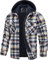 TACVASEN Chemise Pour Homme Vestes En Flanelle À Carreaux Avec Capuche Veste À Carreaux Pour Bûcheron Manteau Jaune,S