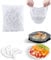 Shrinkable Fresh Keeping Bags Universal elastic stretch bowl cover Plastic Sealing Bags Food Cover Reusable Elastic Stretch Wrap Food Covers for Plates & Bowls Fruit Preservation 100 Stück