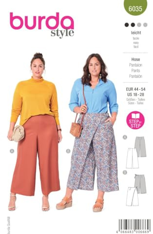 Burda Style Katalog-Schnittmuster Hose | Damen, Gr. 44-54 | Nählevel: Leicht #6035