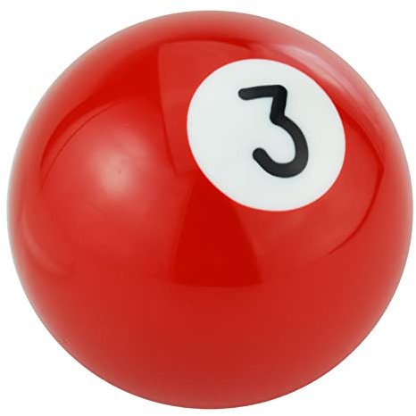 Temzzer Billardkugel-Schaltknauf aus Kunstharz, Getriebeknauf für die meisten manuellen Automobil-Fahrzeuge (Rot 3)