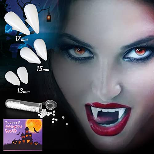 TsuperU Vampir ZäHne Kinder VampirzäHne Erwachsene Cosplay VampirzäHne Kinder Halloween Deko Kinderparty, Vampire Teeth Fangs Halloween ZäHne, 3 Paare Vampirgebiss Zahnersatz Vampir Kostüm Zubehör