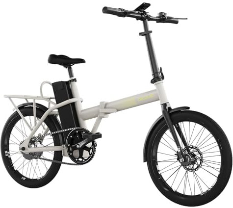 Cecotec Bicicleta Eléctrica Plegable Flexy. 35km de Autonomía, Ruedas de 20, Batería 270Wh, Doble Disco de Freno, Display, Cuadro de Acero Hi-Ten