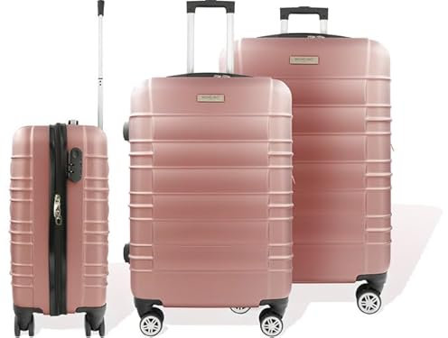 Hoffmanns Kofferset 3-teilig - XXL 76x52x30cm Travelstar Pink