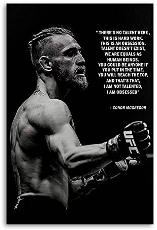 NOEMOHA Conor McGregor Kampfbox-Poster, dekoratives Gemälde, Leinwand-Wandposter und Kunstdruck, modernes Familienschlafzimmer-Dekor-Poster, 60 x 90 cm