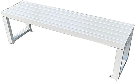 Park Chair Wrought Iron Bench, Outdoor Garden Bench Seat, Bench, Black/White (Size: 100/120/150cm) (Color : Blanc, Size : 100cm)