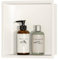 sunrik Niche Salle de Bain,Niche Murale Douche Acier Inoxydable,Niche Murale Douche Seule Couche,Niche Douche Encastrable 30x30x10cm,Blanc crémeux