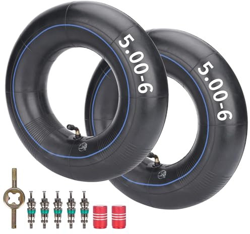 JIAYAN Set of 2 13x5.00-6 Inner Tube with TR87 Angled Valve Stem Replacement for Razor Go Kart Dirt Bike ATV Lawn Mower Wagons