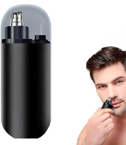 Nasenhaartrimmer Nasenhaarschneider Ohrhaarschneider, USB Wiederaufladbar Tragbarer Nasenhaartrimmer, Doppelklingen schmerzfreier Augenbrauen und esichtshaartrimmer für Männer und Frauen (Schwarz)