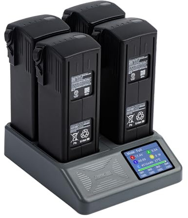 Tosiicop Batterieladegerät Mavic 3 - Drohnen-Lade-Hub für DJI Mavic 3 Series Mavic 3, Mavic 3 Pro, Mavic 3 Pro Cine, Mavic 3 Cine, Mavic 3 Classic mit LCD-Display DJI Akkus Zubehör
