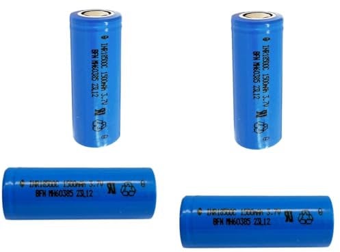Enerpower 18500 Akku 4er Set 1500mAh 3,6V 18500 Batterie Akku Solar 10A (Flat-Top)