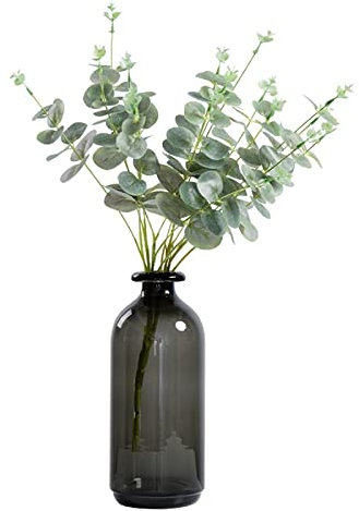 Blumenvasen Nordic Schwarz Transparent Glas Blume Anordnung Vase Kreative Tisch Getrocknete Blumen Dekorationen Desktop Ornamente Dekorative Vase (Size : L)