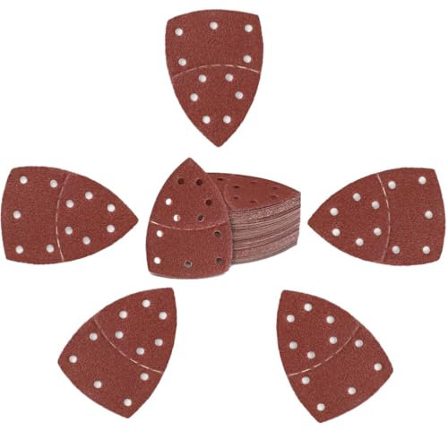 40 fogli abrasivi per mouse con 11 fori, per levigatrici multiple, grana 40/60/80/120/180 (8 pezzi ciascuno)