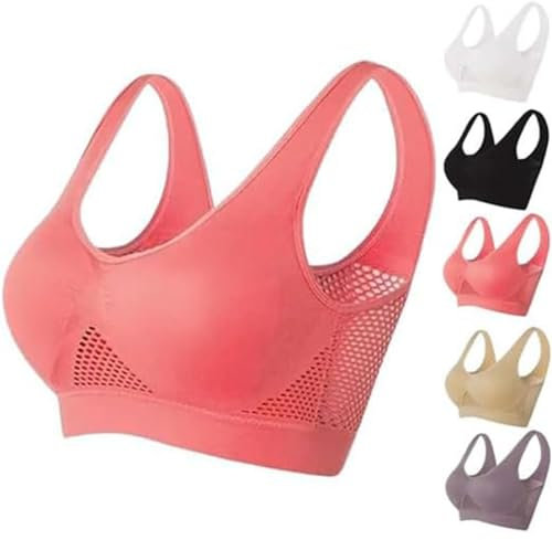 Sport BH Top Midoya Bügelloser Damen Ohne Bügel BH Damen Ohne Bügel Belle Body BHS Frauen Silikon Sport Starker Halt Zumba Kleidung Sport BH Damen Tank Top Kleidung Festival Oberteil (A04,L)