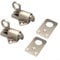 2pcs 45mm Spring Loaded Fanlight Catch Zinc Alloy Plated Spring Window Loft Attic Hook Latches with Screws(silver)